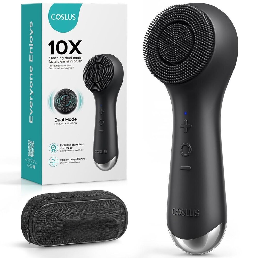 Face Scrubber Facial Cleansing Brush: 2 in 1 Spin and Vibration Patented Tech, S